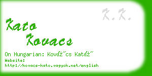 kato kovacs business card